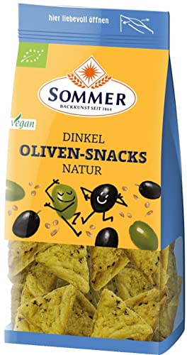 Sommer & Co. Bio Dinkel Oliven-Snacks natur, vegan (6 x 150 gr) von SOMMER CABLE