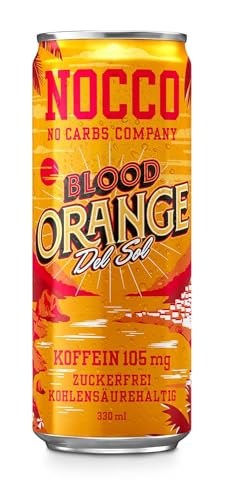 24 Dosen | NOCCO BCAA Energy Drink incl. Naranja Sangre Del Sol 330 ml | BCAA | 105 mg Cafeína | Erfrischungsgetränk ohne Zucker | Energy Drink incl. | Buxtrade von SORINA