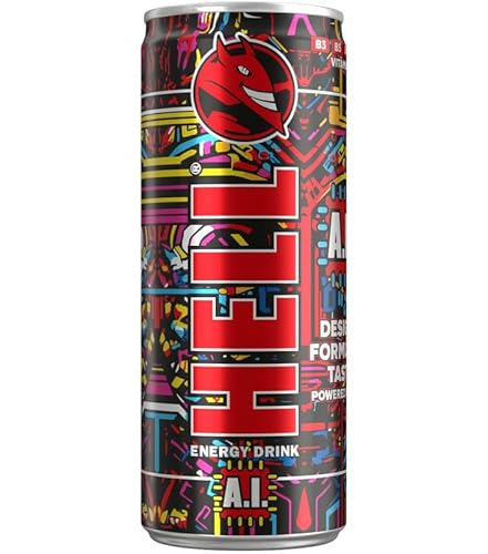 HELL AI Energy Drink | +20% More Caffeine | Vitamins B2, B3, B6, B12, C & D | No Preservatives | Environmentally Friendly Packaging | 24 x 250 ml | Compatible with HELL Energy HELL AI Energy Drink | +20% More Caffeine | Vitamins B2, B3, B6, B12, C & D | No Preservatives | Environmentally Friendly Packaging | 24 x 250 ml | Compatible with HELL Energy von SORINA