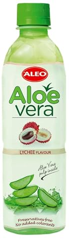 ALEO 0.5L Premium Lychee Aloe Vera Drink - Natural, No Preservatives, No Artificial Colors Superior Taste Award 2025 von SORINA