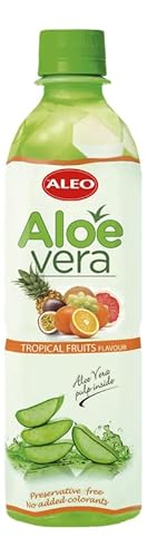 ALEO 0.5L Premium Tropical Fruits Aloe Vera Drink - Natural, No Preservatives, No Artificial Colors Superior Taste Award 2025 von SORINA