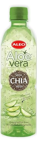 ALEO 1.5L Premium CHIA Aloe Vera Drink - Natural, No Preservatives, No Artificial Colors Superior Taste Award 2025 von SORINA