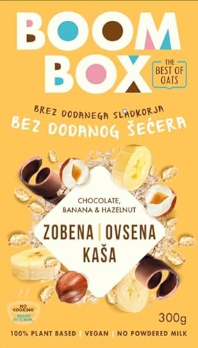 BOOM BOX Haferflocken – gesunde Frühstücksauswahl (Banana, Hazelnut - 300g) von SORINA
