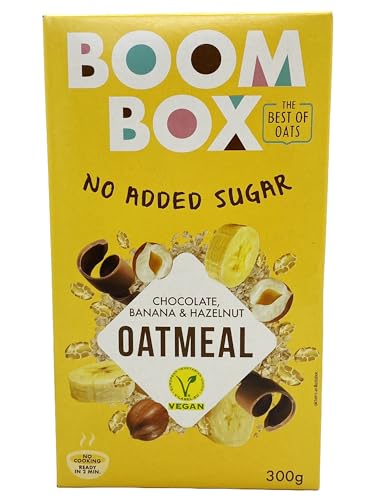 BOOM BOX Haferflocken – gesunde Frühstücksauswahl (Banana, Hazelnut - 300g) von SORINA