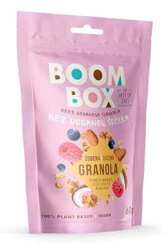 BOOM BOX Haferflocken – gesunde Frühstücksauswahl (Berry, Almond - 60g) von SORINA