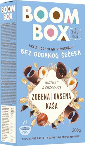 BOOM BOX Haferflocken – gesunde Frühstücksauswahl (Hazelnut, Chocolate - 300g) von SORINA