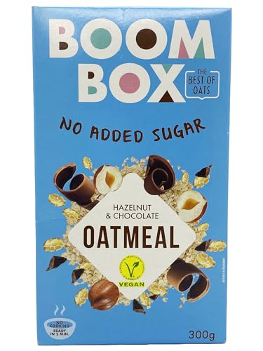 BOOM BOX Haferflocken – gesunde Frühstücksauswahl (Hazelnut, Chocolate - 300g) von SORINA