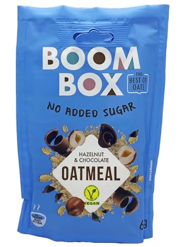 BOOM BOX Haferflocken – gesunde Frühstücksauswahl (Hazelnut, Chocolate -60g) von SORINA