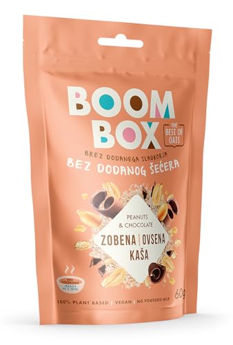 BOOM BOX Haferflocken – gesunde Frühstücksauswahl (Peanut, Chocolate - 60g) von SORINA