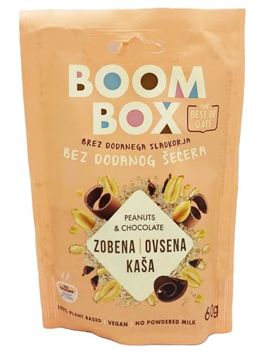 BOOM BOX Haferflocken – gesunde Frühstücksauswahl (Peanut, Chocolate - 60g) von SORINA