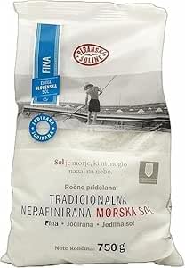 Traditionelles grobkörniges, nicht jodiertes, unraffiniertes Meersalz – Reines, biologisches und unraffiniertes Meersalz – Ideal zum Kochen und als Tafelsalz. von SORINA