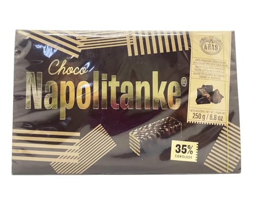 NAPOLITANKE KRAS Premium Waffeln - Premium Waffelkekse mit leckeren Milch-, Schokoladencreme-, Haselnuss-, Zitronen- und Orangenfüllungen - Verschiedene Größen (250 G, 3 PCS) von SORINA