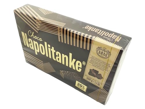 NAPOLITANKE KRAS Premium Waffeln - Premium Waffelkekse mit leckeren Milch-, Schokoladencreme-, Haselnuss-, Zitronen- und Orangenfüllungen - Verschiedene Größen (500 G, 3 PCS) von SORINA