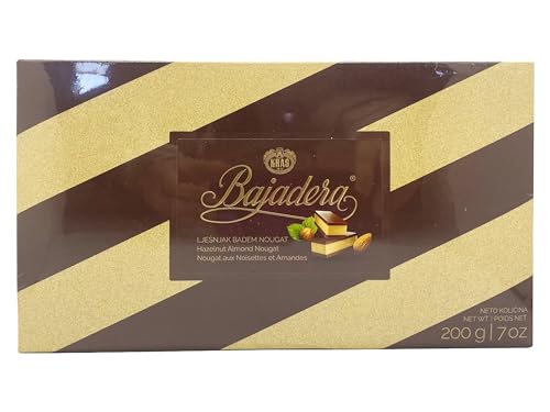 Premium Bajadera Diamond Schokoladen mit feinstem Nuss- und Mandel-Viennese Nougat - Koscher, Halal und Vegan zertifizierte Bajadera Schokoladen - Multipack-Größen (200 G, 6 PCS) von SORINA