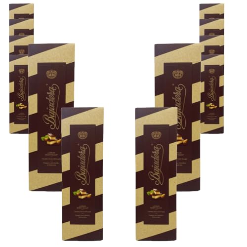 Premium Bajadera Diamond Schokoladen mit feinstem Nuss- und Mandel-Viennese Nougat - Koscher, Halal und Vegan zertifizierte Bajadera Schokoladen - Multipack-Größen (87 G, 12 PCS) von SORINA