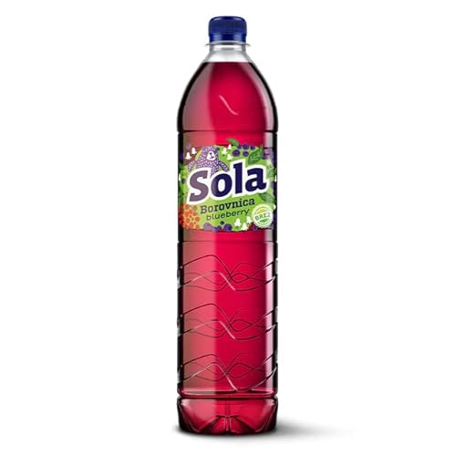 Sola Blaubeersaft, 1,5 l Prime Drink, 6er-Pack Frischer Blaubeersaft zur Erfrischung, frischer Blaubeersaft mit echtem Geschmack, gepresster aromatisierter Saft aus echten Zutaten von SOLA