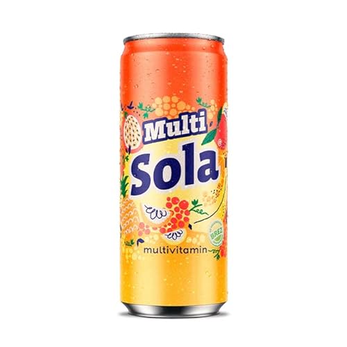 Sola Multivitaminsaft, 0,33 L Prime Drink, 24er Pack Frischer Multivitaminsaft zur Erfrischung, Frischer Multivitaminsaft mit echtem Geschmack, Saft mit gepresstem Geschmack und echten Zutaten von SOLA