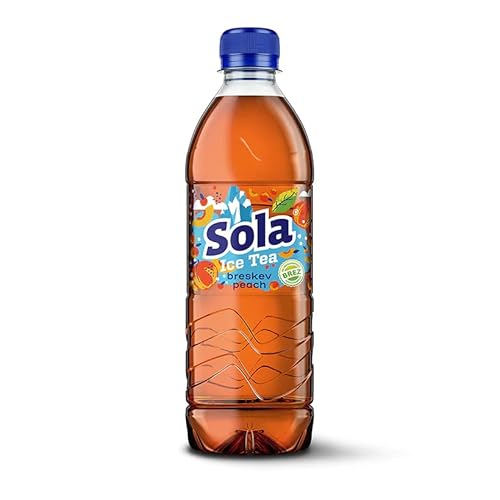 12-Pack SOLA Pfirsich 0.5L - Hergestellt mit echten Zutaten und mit gepresstem Geschmack (Pfirsich, 0.5 L) von SORINA