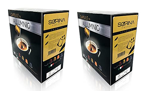 SORINA Nespresso Capsule di caffè in alluminio - Ausgewogene Mischung aus 50% Arabica und 50% Robusta (Arabica, 100 capsule)… von SORINA