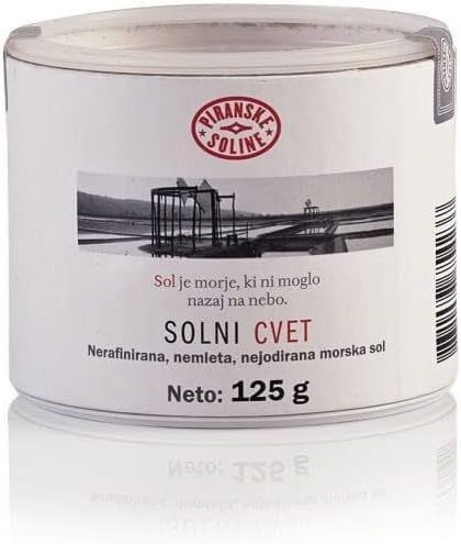 Solni Cvet - Salzblume 125 g (geschützte Ursprungsbezeichnung) – rein organisches und unraffiniertes Meersalz – gut zum Kochen und Speisesalz (35 Unzen) (3) von SORINA