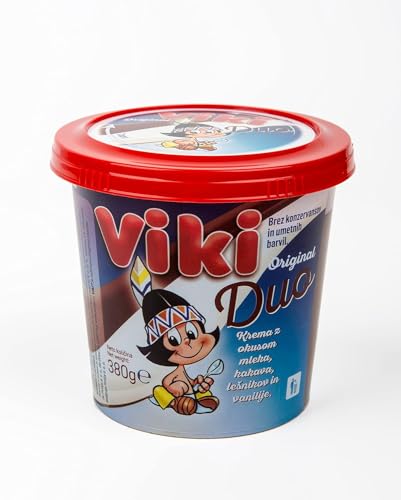 VIKI DUO 380g - Zweifarbiger Schoko-Snack - halb Zartbitterschokolade & halb weiße Vanillecreme von SORINA