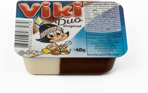 VIKI DUO 54 pieces (40 g) - Zweifarbiger Schoko-Snack - halb dunkle Schokolade & halb weiße Vanillecreme von SORINA