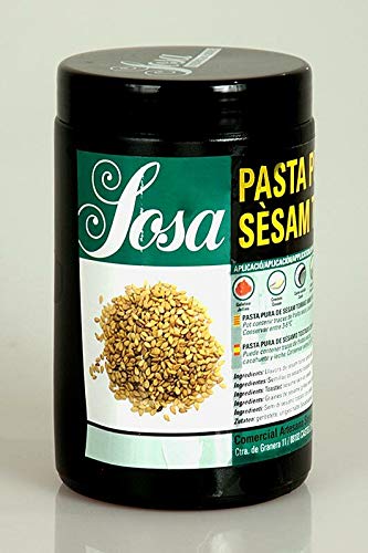 Paste - Sesam, ungeschält, geröstet, 100%, Sesam Torrat, 1 kg von SOSA ingredients