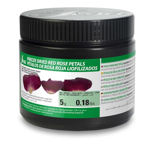 SOSA Gefriergetrocknete Blumen und Blätter, rote Rosenblüten, Glas, 5 g SOSA Gefriergetrocknete Blumen und Blätter, rote Rosenblüten, Glas, 5 g von SOSA