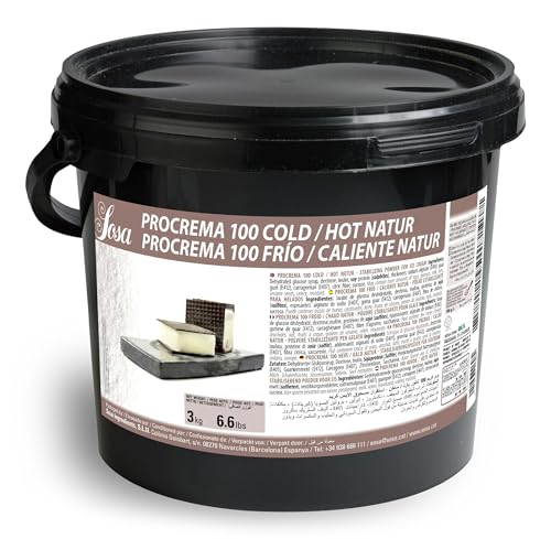 SOSA Procrema 100 Kalt/Warm-Natur, Stabilisator für Eis auf natürliche Weise kalt oder heiß, Eimer 3 kg, professionelle Verwendung SOSA Procrema 100 Kalt/Warm-Natur, Stabilisator für Eis auf natürliche Weise kalt oder heiß, Eimer 3 kg, professionelle Verwendung von SOSA