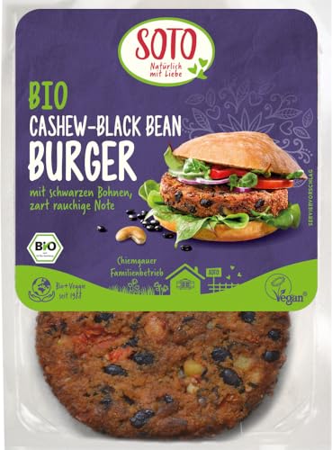 Bio Cashew-Black Bean Burger 12 x 160 gr von SOTO