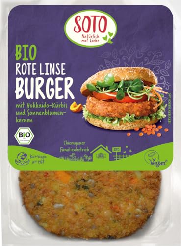 Bio Rote Linse Burger 12 x 160 gr von SOTO
