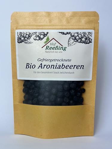 Bio Aroniabeeren gefriergetrocknet | ganze Aronia Powerfrucht aus Deutschland | Superfruit fürs Müsli | regional 100% norddeutsch, 50 g von SOUNDFOOD