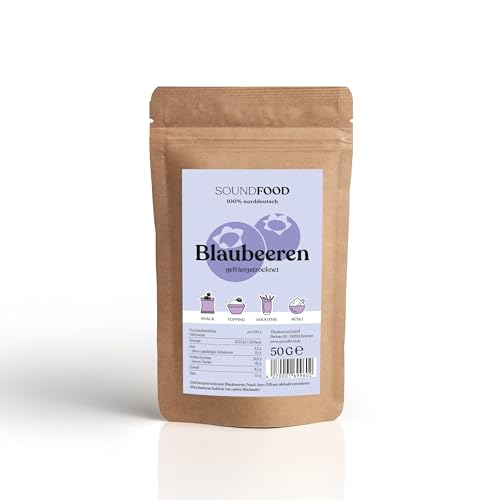 Blaubeeren | gefriergetrocknete, ganze Heidelbeeren aus Deutschland | regional = 100% norddeutsch | Ernte 2024, 40 g Blaubeeren | gefriergetrocknete, ganze Heidelbeeren aus Deutschland | regional = 100% norddeutsch | Ernte 2024, 40 g von SOUNDFOOD