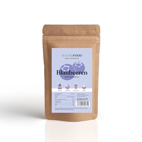 Blaubeeren | gefriergetrocknete, ganze Heidelbeeren aus Deutschland | regional = 100% norddeutsch, 250 g Blaubeeren | gefriergetrocknete, ganze Heidelbeeren aus Deutschland | regional = 100% norddeutsch, 250 g von SOUNDFOOD