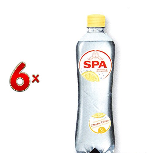 SPA Petillant & Arome Citron PET 4 x 6 x 500 ml Flasche (Wasserflasche mit Kohlensäure und Zitronenaroma) von SPA
