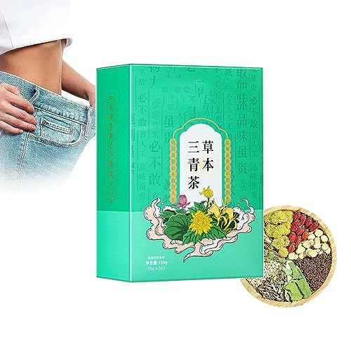 Kräutertee mit drei Grünen, Kräutertee mit drei Kräutern, Kräutertee zum Schutz der Leber, Kräutertee mit drei Qing Cha, chinesischer Kräutertee für die Leberpflege und Mundtrockenheit (1box) von SPAYEIM