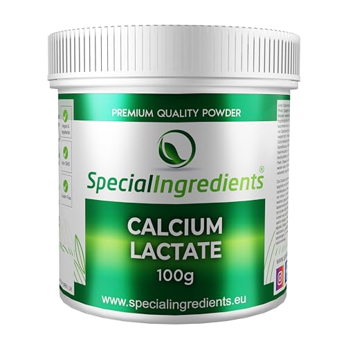 CALCIUMLACTAT 100g HÖCHSTER QUALITÄT - MOLEKULARE ZUTAT FÜR DIE GASTRONOMIE (DEUTSCHE ETIKETTEN UND ANLEITUNGEN) von Special Ingredients