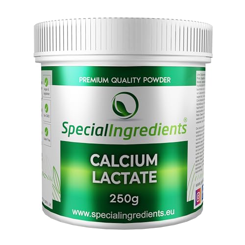 Special Ingredients Calciumlactat 250g Höchster Qualität, Vegan, GVO-frei, Glutenfrei, Molekularer Inhaltsstoff für die Gastronomie von Special Ingredients