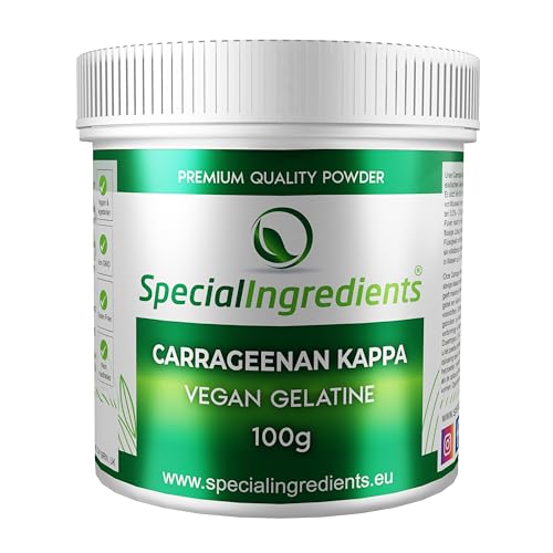 Special Ingredients Kappa-Carrageenan Pulver 100g Höchster Qualität, Geeignet Für Veganer, Vegetarier Und Ovo-Lacto-Vegetarier, Nicht Gentechnisch Verändert, Glutenfrei, Nicht Bestrahlt - Recycel barer Behaltert von Special Ingredients