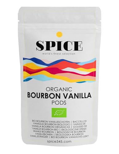 SPICE Bio Bourbon Vanilleschoten, 10 Schoten á 12-13 cm, aromatische Bio Vanille aus Madagaskar, aus kontrolliert-biologischem Anbau (Vanilla Pods) SPICE Bio Bourbon Vanilleschoten, 10 Schoten á 12-13 cm, aromatische Bio Vanille aus Madagaskar, aus kontrolliert-biologischem Anbau (Vanilla Pods) von SPICE 345 world's finest selection