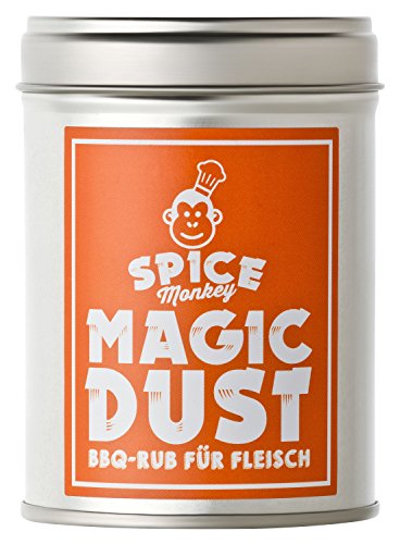 Magic Dust, der legendäre BBQ-Rub in Aromaschutzdose (110 g) Trockenmarinade zum Grillen, für Ribs, Pulled Pork u.a. von SPICE Monkey