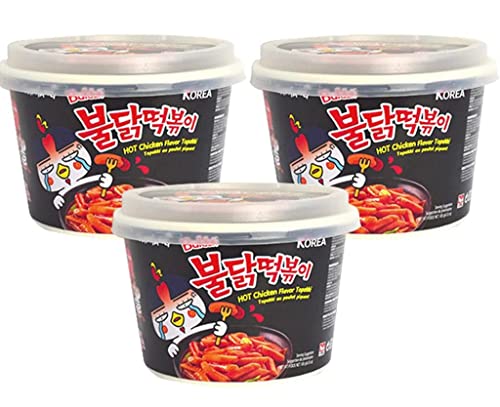 SPICEHUB Samyang Hot Chicken Flavour Bul, Topokki, 185 g, 3 Stück von SPICEHUB