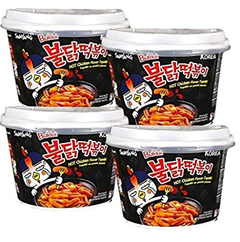 SPICEHUB Samyang Hot Chicken Flavour Bulı Topokki 185 g, 4 Stück von SPICEHUB