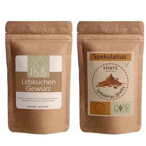 Spekulatius- und Lebkuchen Gewürz 2x250g | SPINTZ & JKR Spices | Geschenkidee für Backbegeisterte | Auch für Pfefferkuchen von SPINTZ