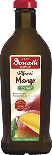 Donath Vollfrucht Mango ungesüßt | Süßer Fruchtgeschmack | Aus 1 ½ Mangos | Enthält von Natur aus Provitamin A, B-Vitamine und Vitamin C | Vegan und frei von Alkohol, Gluten und Lactose Donath Vollfrucht Mango ungesüßt | Süßer Fruchtgeschmack | Aus 1 ½ Mangos | Enthält von Natur aus Provitamin A, B-Vitamine und Vitamin C | Vegan und frei von Alkohol, Gluten und Lactose von SPORTFIT/DONATH KELT