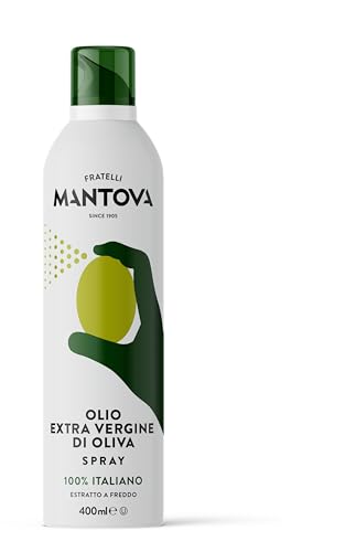 100% Italienisches Natives Olivenöl Extra, Kaltgepresst 400 ml – durch die Praktische Sprühflasche Können Sie bis zu 90% des Öls Einsparen von SPRAYLEGGERO