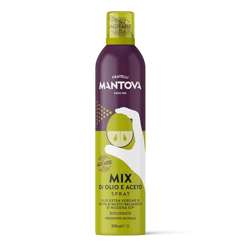 SPRAYLEGGERO BIO Dressing-Spray 200 ml - 100% Italienisch, BIO Olivenöl Extra Vergine Superior-Kategorie und BIO Balsamico-Essig aus Modena PGI in Praktischer Sprühflasche von SPRAYLEGGERO