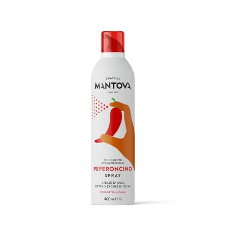 SPRAYLEGGERO Natives Olivenöl Extra Aromatisiert mit Chili 400 ml - durch die Praktische Sprühflasche Können Sie bis zu 90 % des Öls Einsparen von SPRAYLEGGERO