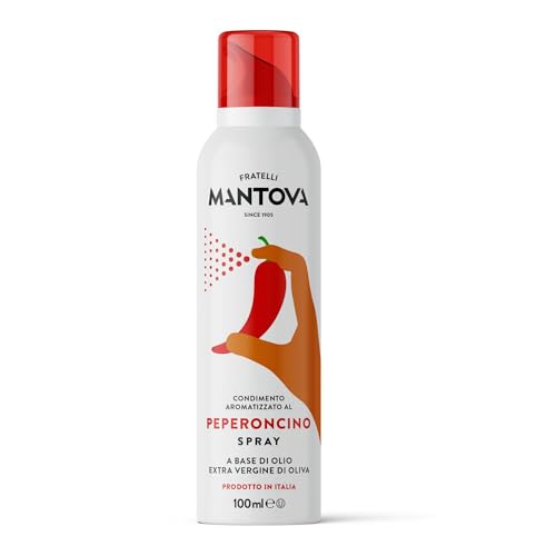 SPRAYLEGGERO Natives Olivenöl Extra Aromatisiert mit Chili100ml - durch die Praktische Sprühflasche Können Sie bis zu 90 % des Öls Einsparen von SPRAYLEGGERO
