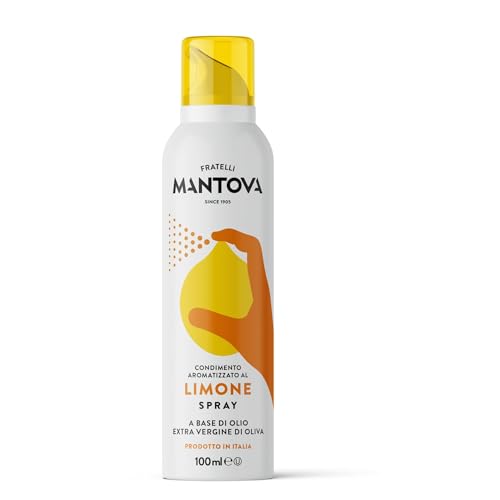 SPRAYLEGGERO Natives Olivenöl Extra Aromatisiert mit Zitrone 100ml - durch die Praktische Sprühflasche Können Sie bis zu 90 % des Öls Einsparen von SPRAYLEGGERO